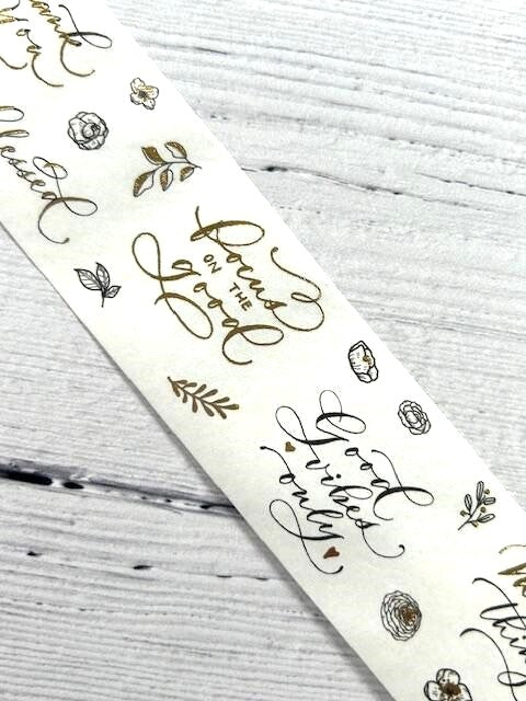 Delicate Floral Washi Tape stickers **100cm sample loop**