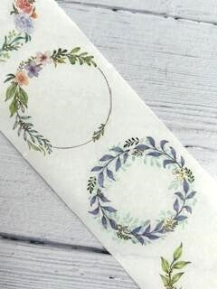 Delicate Floral Washi Tape stickers **100cm sample loop**