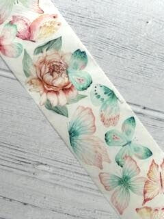 Radiant Flutter Washi tape **100cm sample loop**