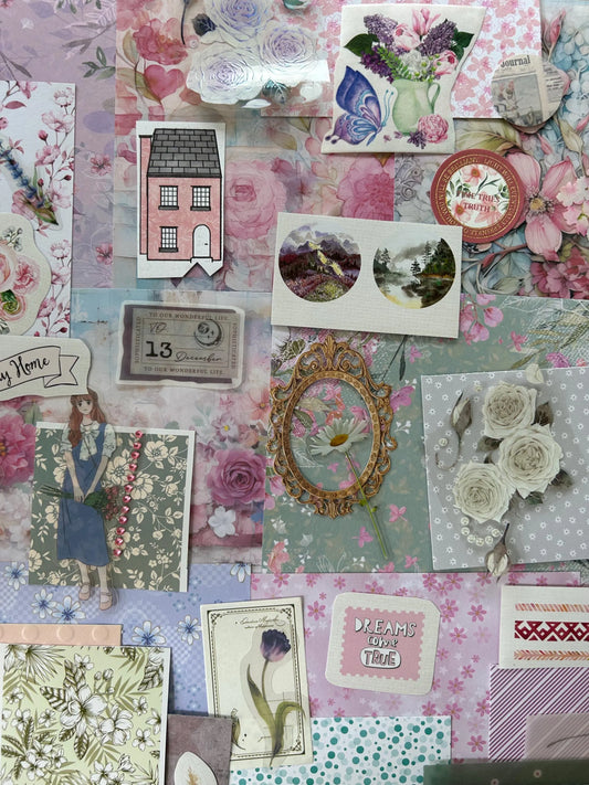 Beautiful Blooms paper/card craft bundle.