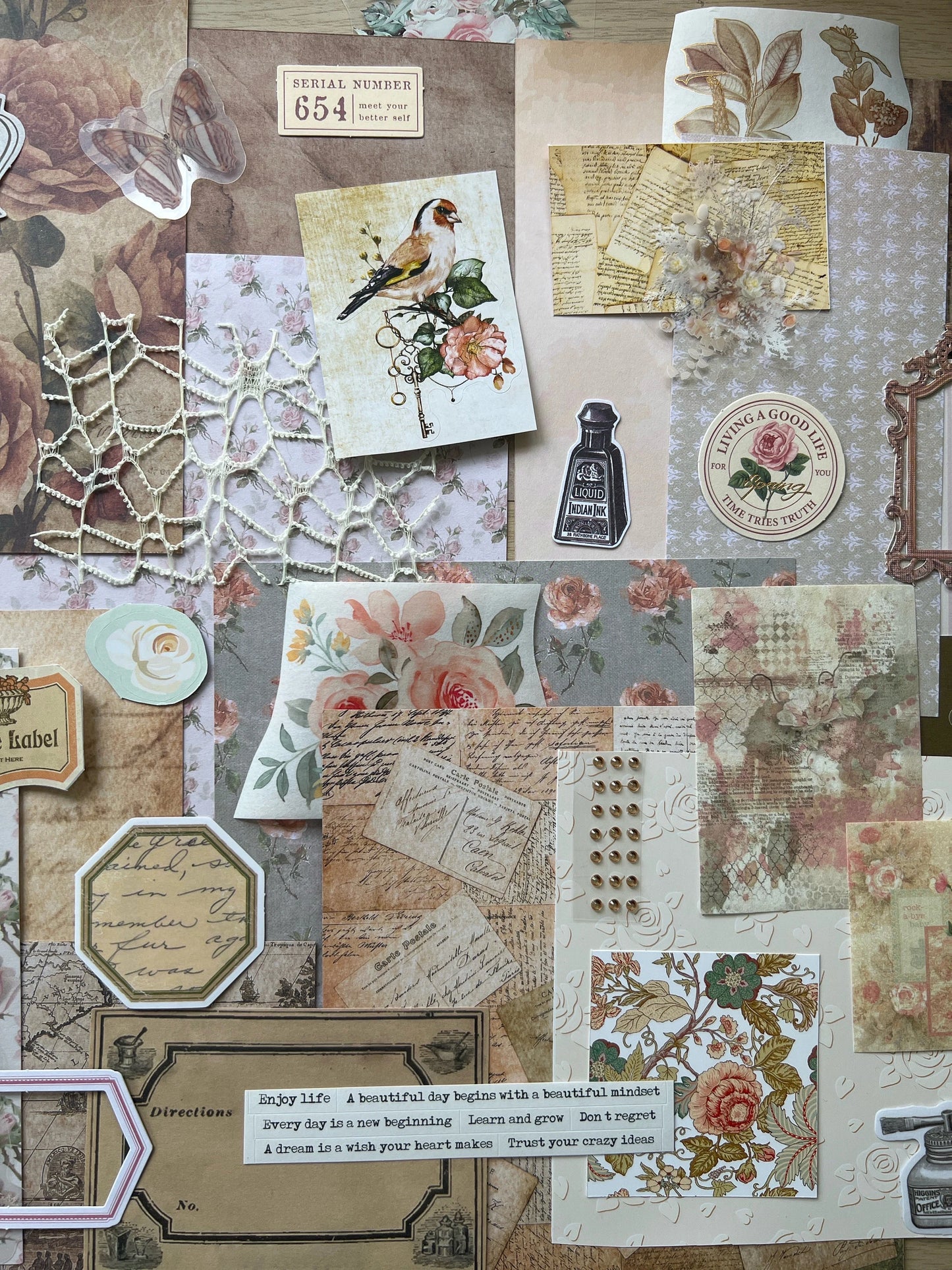 Vintage Ready made craft packs for scrapbook, journal and card making projects.