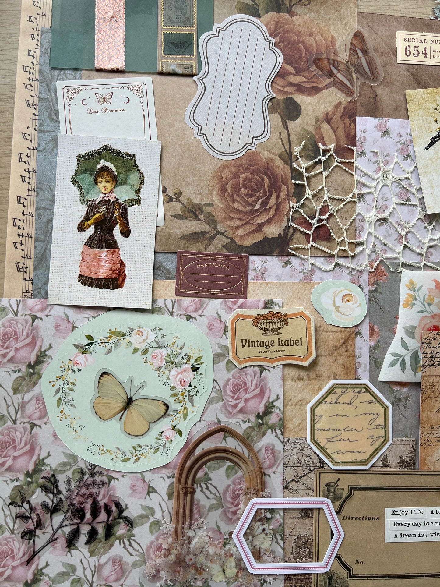 Vintage Ready made craft packs for scrapbook, journal and card making projects.