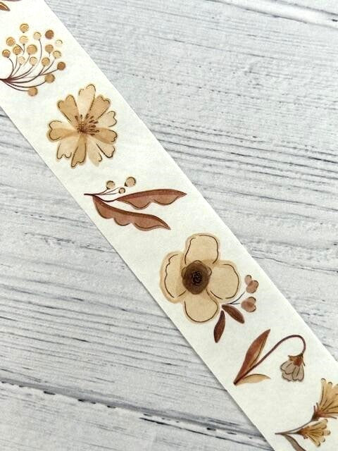 Misty Flower Washi Tape Stickers 4 **100cm sample loop**