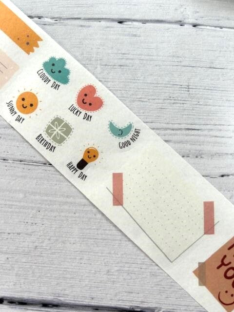 Planner’s Dream sticker washi tape 2 **100cm sample loop**