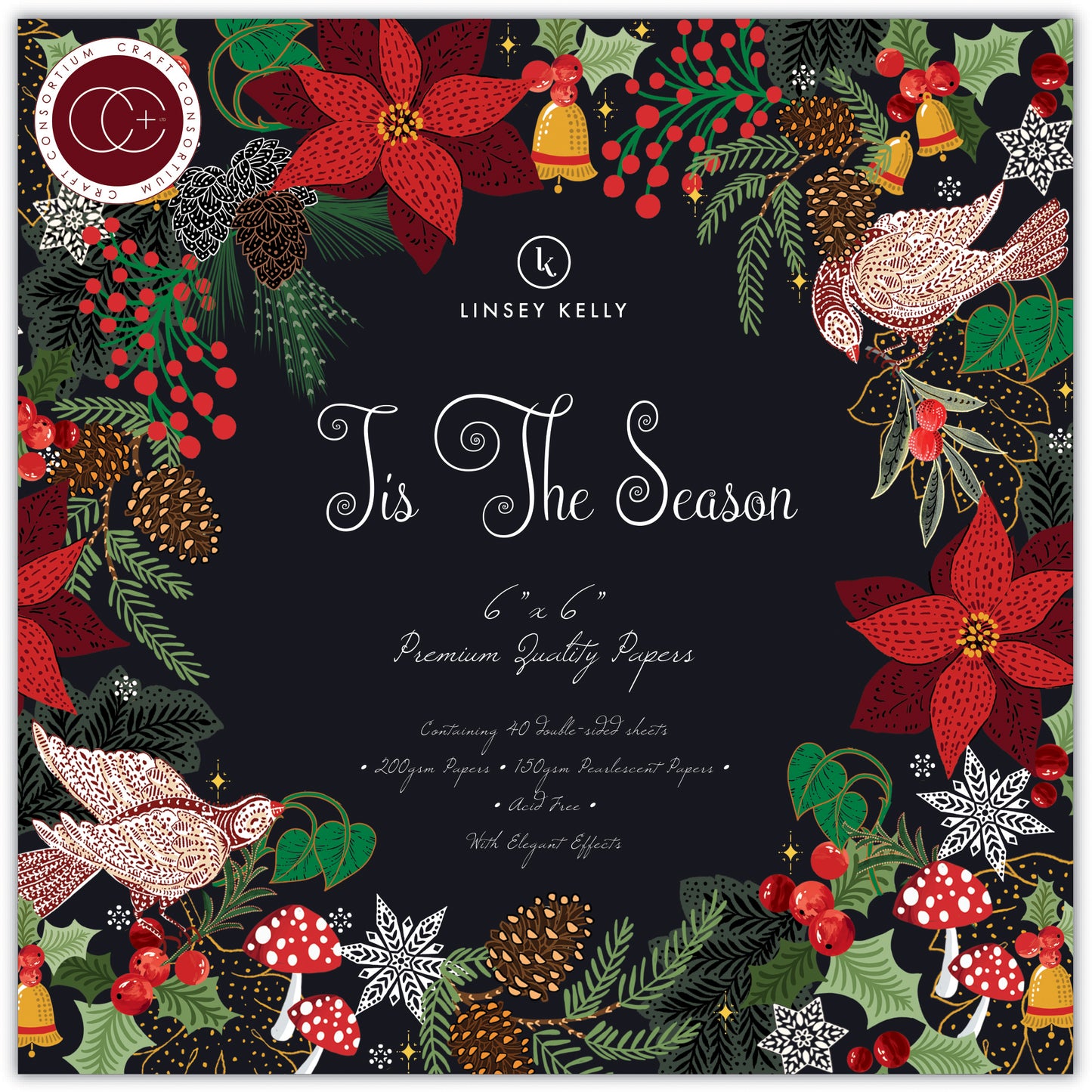 Craft Consortium 'Tis the Season' 6x6 Paper Pad